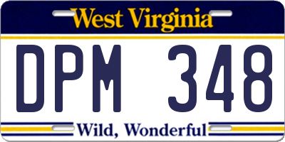 WV license plate DPM348