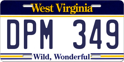 WV license plate DPM349