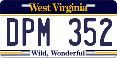 WV license plate DPM352