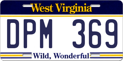 WV license plate DPM369