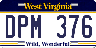 WV license plate DPM376
