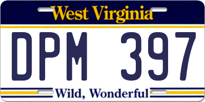 WV license plate DPM397