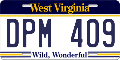 WV license plate DPM409