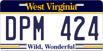 WV license plate DPM424