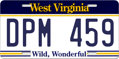 WV license plate DPM459