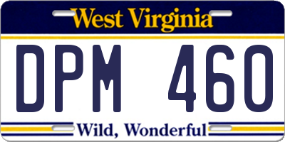WV license plate DPM460