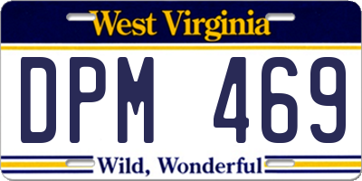 WV license plate DPM469