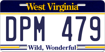 WV license plate DPM479