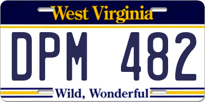 WV license plate DPM482