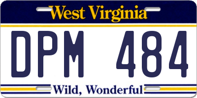WV license plate DPM484