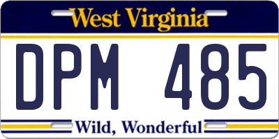 WV license plate DPM485