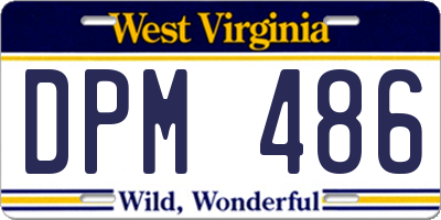 WV license plate DPM486