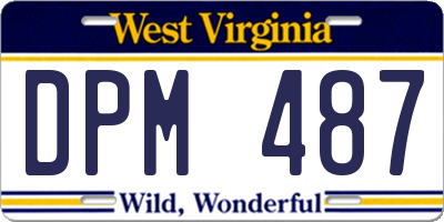 WV license plate DPM487