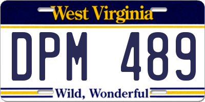 WV license plate DPM489