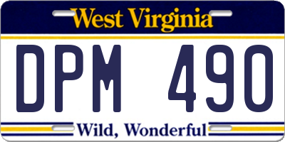 WV license plate DPM490