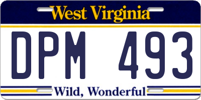 WV license plate DPM493