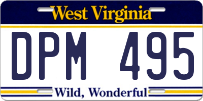 WV license plate DPM495