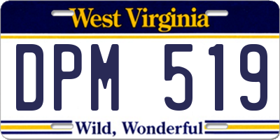 WV license plate DPM519