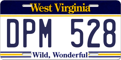WV license plate DPM528