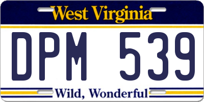WV license plate DPM539