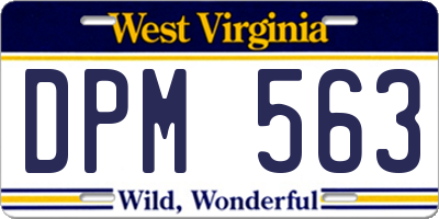 WV license plate DPM563