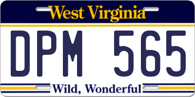 WV license plate DPM565