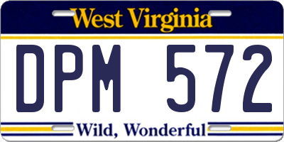 WV license plate DPM572