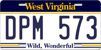 WV license plate DPM573