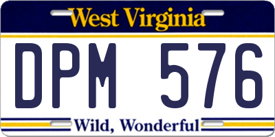 WV license plate DPM576