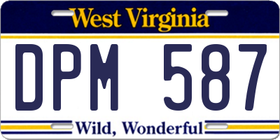 WV license plate DPM587
