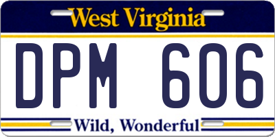 WV license plate DPM606