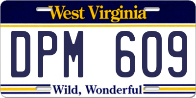WV license plate DPM609