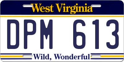 WV license plate DPM613