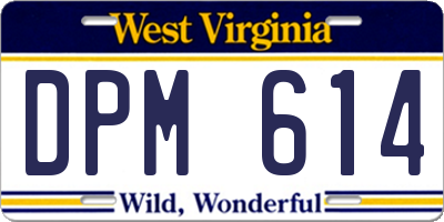 WV license plate DPM614