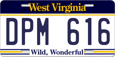 WV license plate DPM616