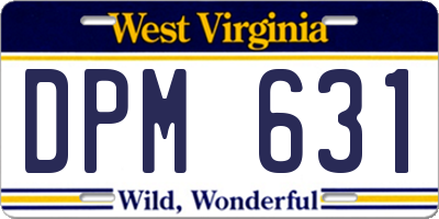 WV license plate DPM631