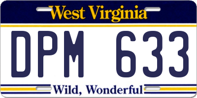 WV license plate DPM633
