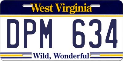 WV license plate DPM634