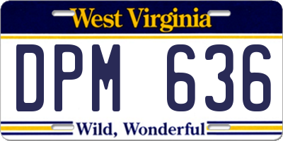 WV license plate DPM636