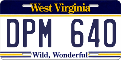 WV license plate DPM640