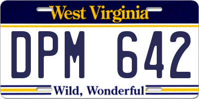 WV license plate DPM642