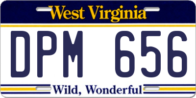 WV license plate DPM656