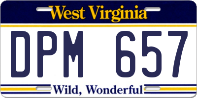 WV license plate DPM657