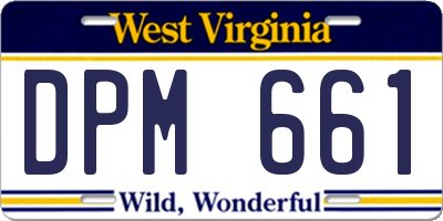 WV license plate DPM661