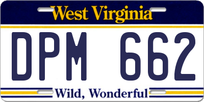WV license plate DPM662