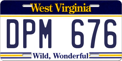 WV license plate DPM676