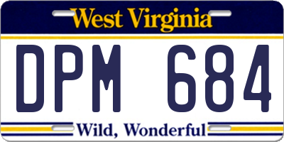 WV license plate DPM684