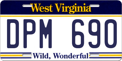 WV license plate DPM690
