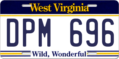 WV license plate DPM696