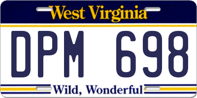 WV license plate DPM698